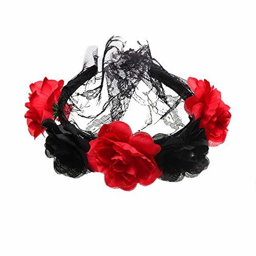 Producto Hosaire 1x Diadema Moda Flor Rosa Rojo para el Cabello Banda de