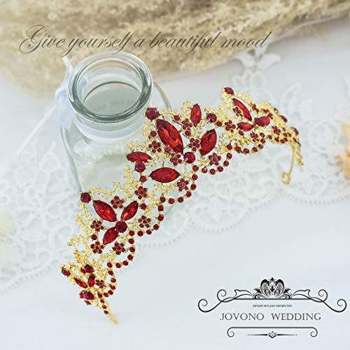 Producto Jovono Coronas de Boda y Tiaras para Novia Oro Tiara con Corona