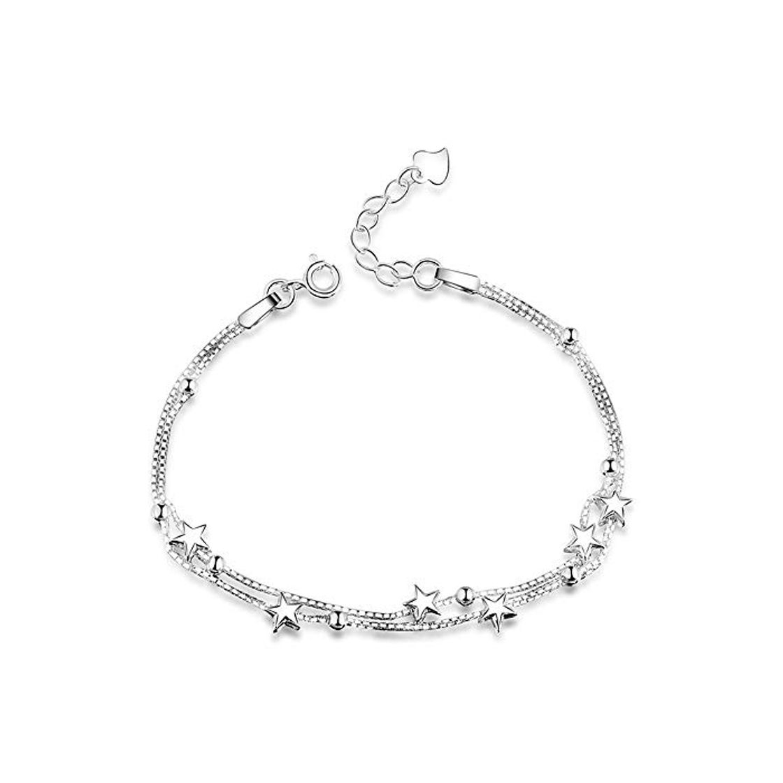 Social Elegante Pulsera con Pequeñas Estrellas y Perlas