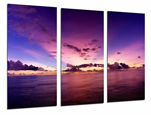 Productos Poster Fotográfico Paisaje Atardecer Ocenao, Mar y Cielo Tonos Morados Tamaño total