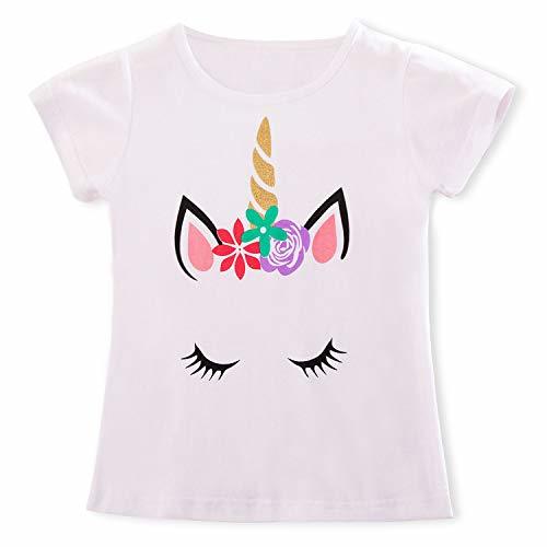 Places TTYAOVO Camiseta para niñas Unicornio