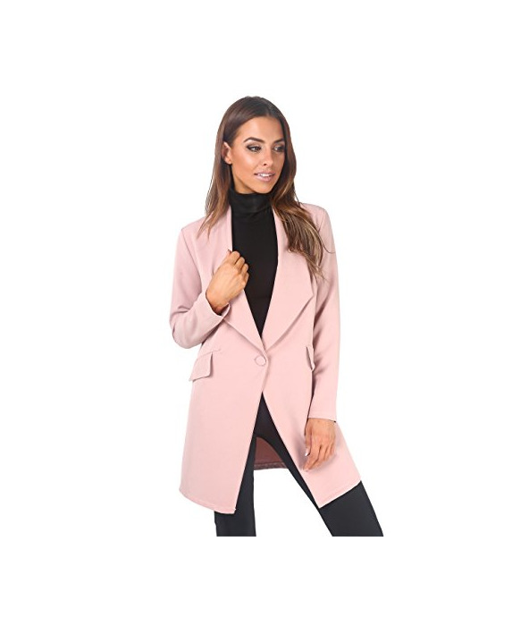 Product KRISP Blazer Mujer Largo Boyfriend Chaqueta Larga Elegante Talla Grande Boda,