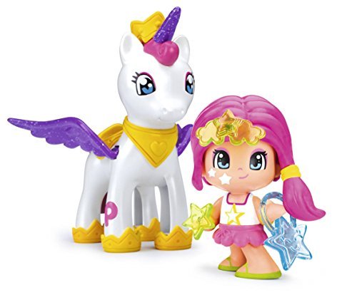 Lugar Pinypon - Estrella y Unicornio Volador, colores aleatorios, 32 pequeños accesorios