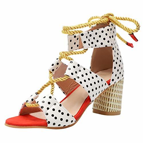 Product Sandalias Mujer Verano 2019 Tacon Alto 6.5CM Sandalias Romanas Cuerda De Cáñamo