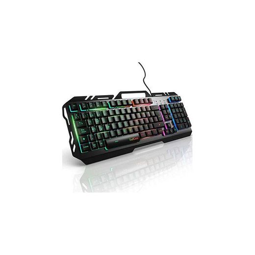 Teclados Gaming, TedGem Teclado Gaming, Teclado USB, Teclado Gaming PS4 LED Retroiluminado