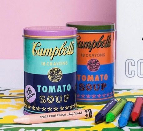 Mudpuppy Andy Warhol Soup Can Crayons