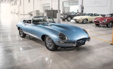 Social Jaguar e-type electric 