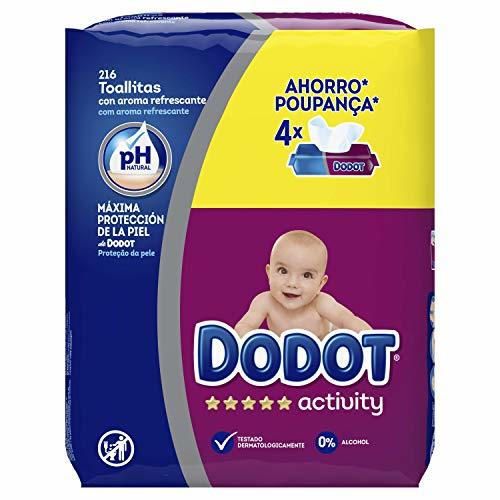 Dodot Activity -Toallitas para bebé, 4 paquetes de 54 unidades, Total