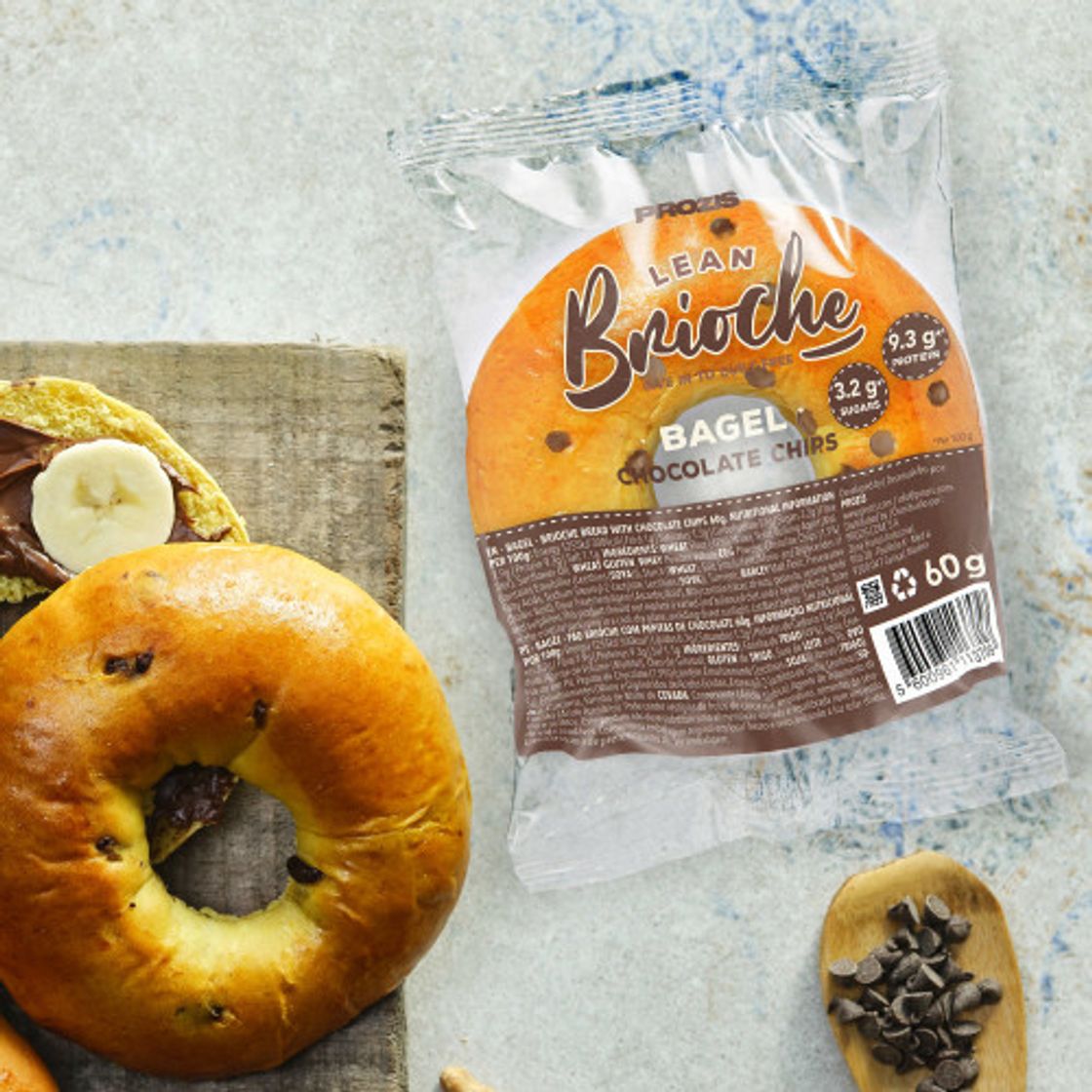 Moda Lean Brioche Bagel 60 g - Pepitas de Chocolate - Padaria | Prozis