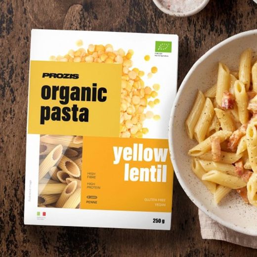 Organic Pasta - Lentilhas Amarelas - Penne 250 g - Prozis