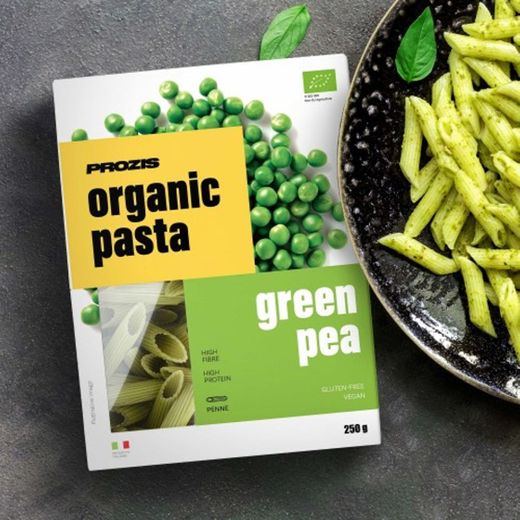 Organic Pasta - Ervilha - Penne 250 g - Prozis