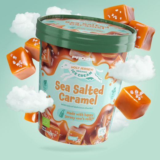 Prozis – Organic sea salted caramel flavoured ice cream with