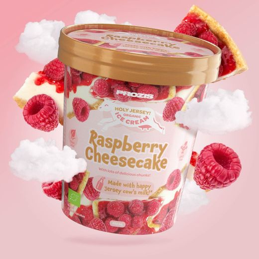 Organic Raspberry Cheesecake Flavoured Ice Cream with ...