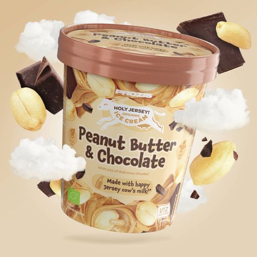 Prozis – peanut butter ice cream with chocolate chunks