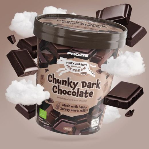 Prozis – dark chocolate ice cream with chocolate fudge chunk