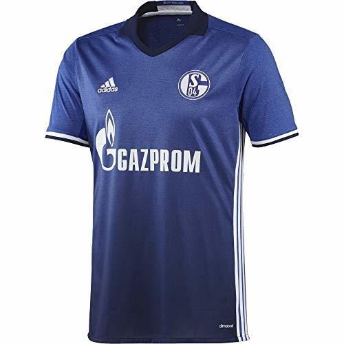 adidas FC Home Jersey Camiseta 1ª Equipación Schalke 04 2017-2018, Hombre, Azul