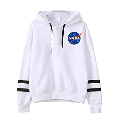 Product EMILYLE Hombres Chicos NASA Aeronautico Sudadera con Capucha Manga Larga Deportiva. S