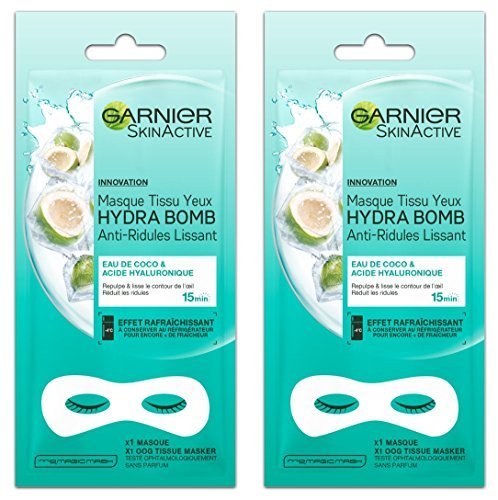 Product Garnier Skinactive máscara tejido ojos hydrabomb anti-ridules lissant 6 G – Lote de 2