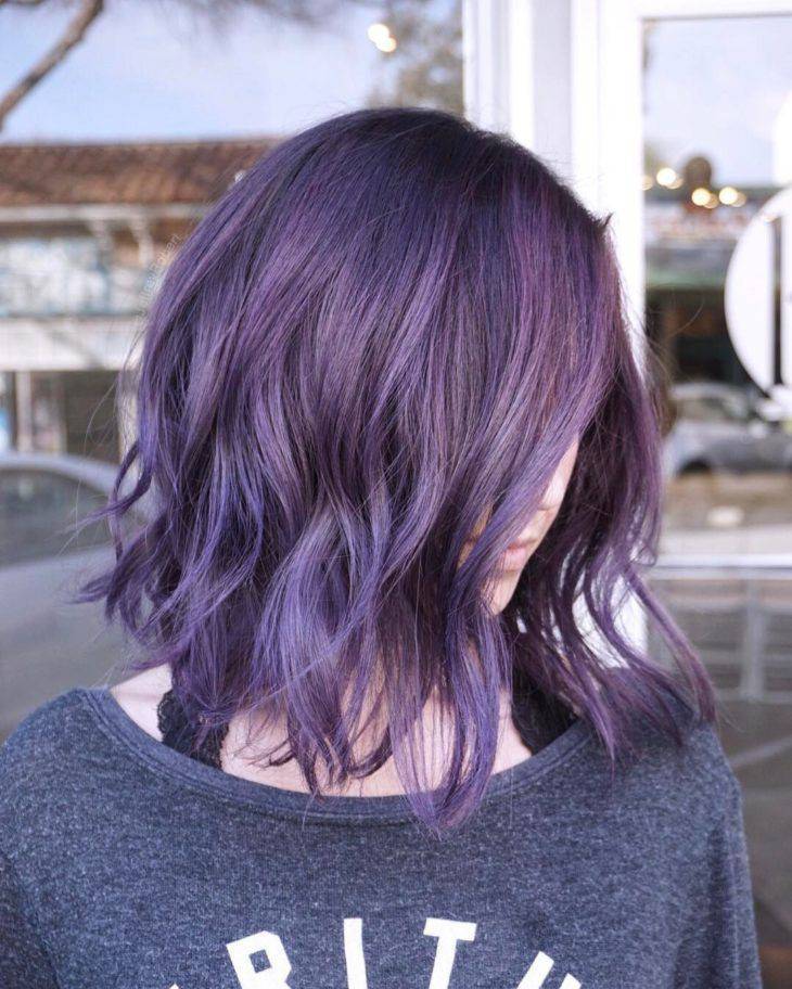 Fashion Cabelo roxo escuro 💜