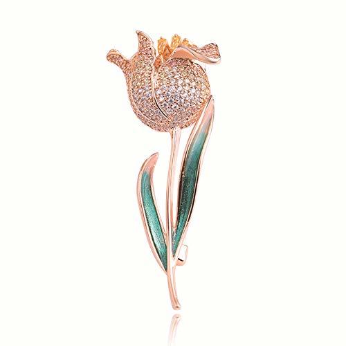 Lugar JGHNCD Broche Elegante Temperamento de Rosa Broche de   Mujer Accesorios de alfiler de Ropa