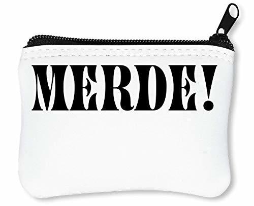 Lugar Merde Funny Style Slogan Billetera con Cremallera Monedero Caratera