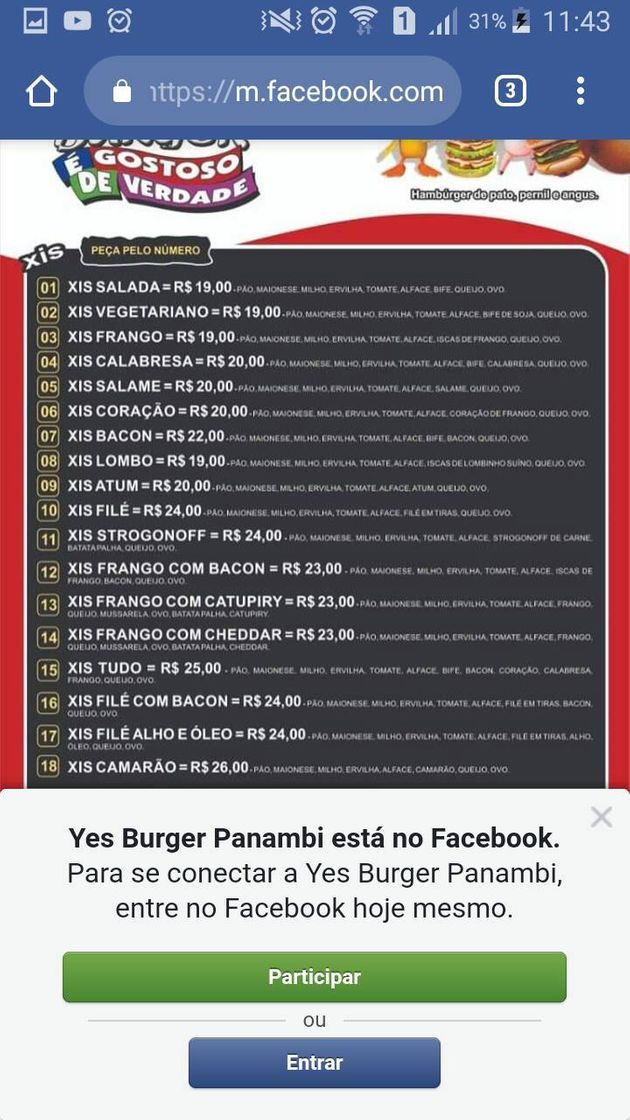 Restaurantes YES BURGER PANAMBI