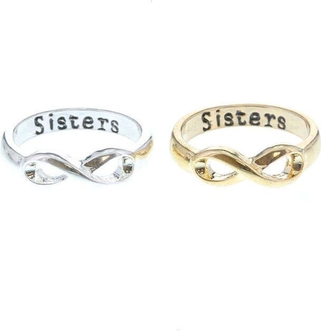 Moda Mixed Metal Sister Infinity Rings 

