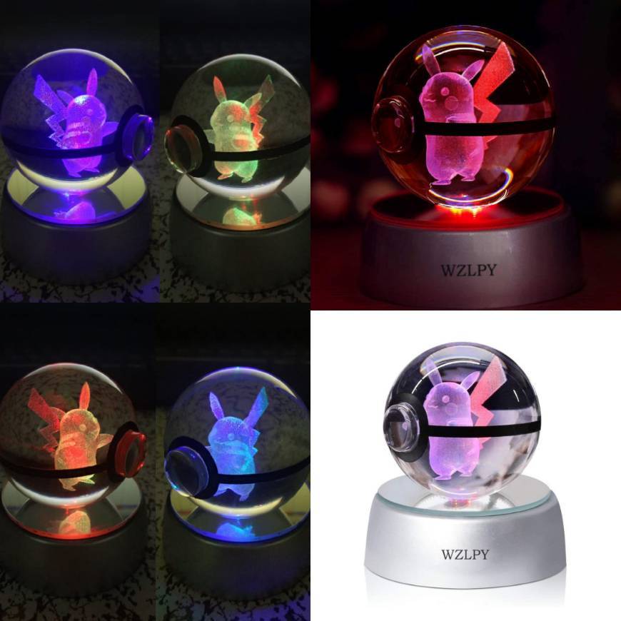 Producto Pikachu 3D Crystal Ball LED

