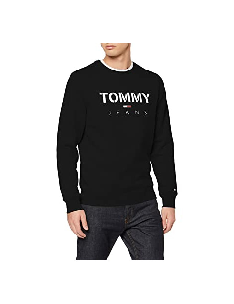 Social Tommy Jeans TJM Novel Logo Crew Jersey de Deporte, Gris