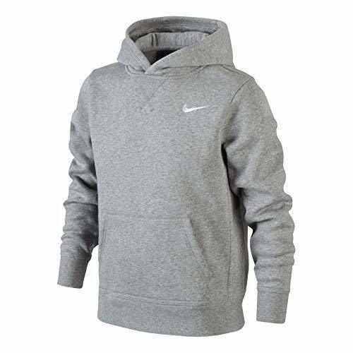Social Nike Brushed Fleece Over The Head Sudadera, Niños, Gris