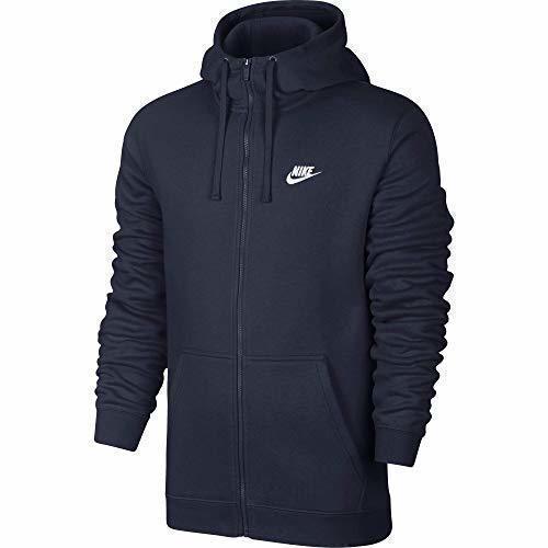 Social Nike M NSW FZ FLC Club Sudadera con Capucha, Hombre, Azul