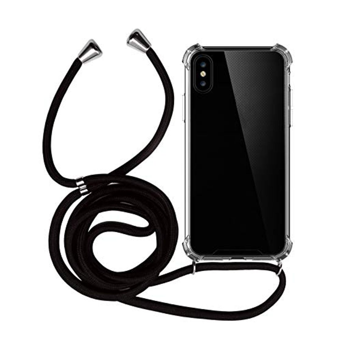 Productos MyGadget Funda Transparente con Cordón para Apple iPhone X