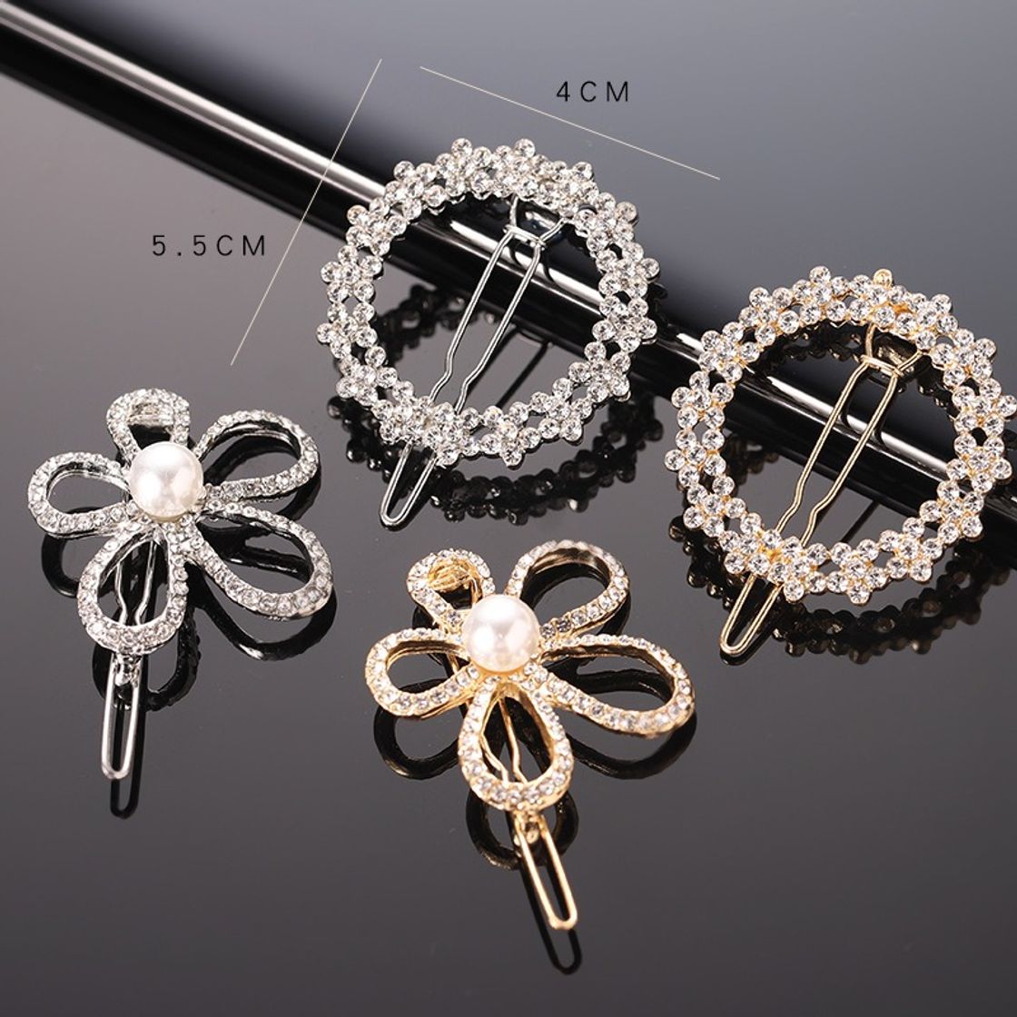 Producto Vintage Imitation Pearl Hairpins For Women Girls Gifts Gold 