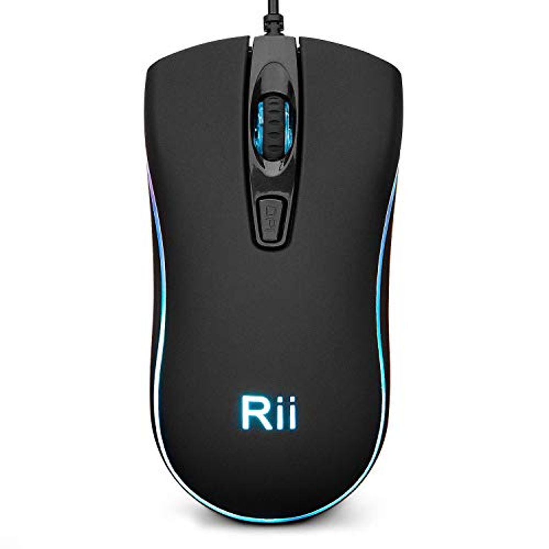 Rii RM105 ratón cableado, retroiluminación LED RGB Multicolor, 4 Niveles de sensibilidad
