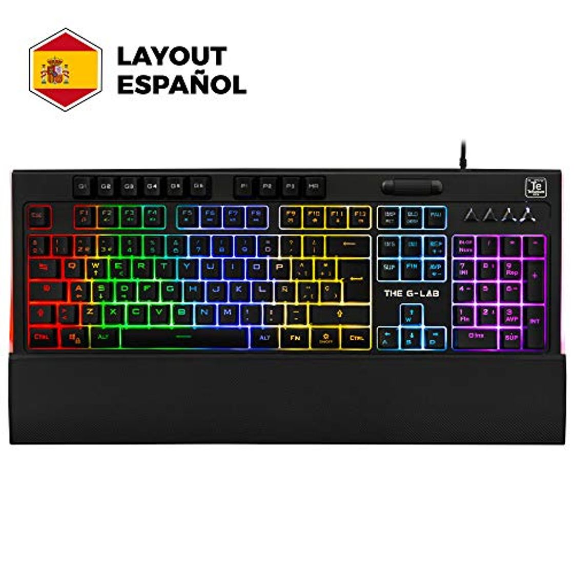 Electronic THE G-LAB Keyz Tellurium Teclado Gaming QWERTY Incluye Ñ - Teclado Gaming