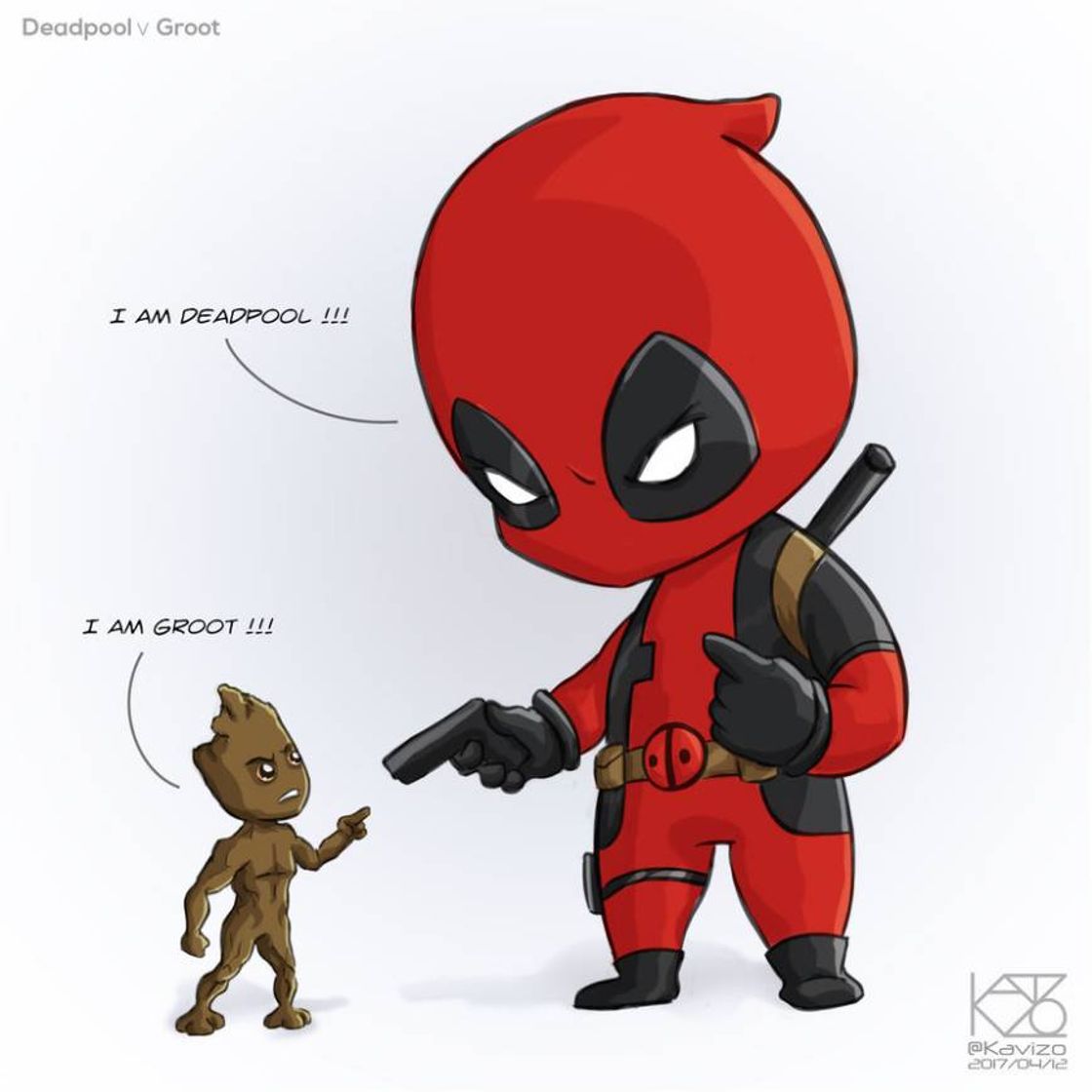 Social Groot & Deadpool wallpaper