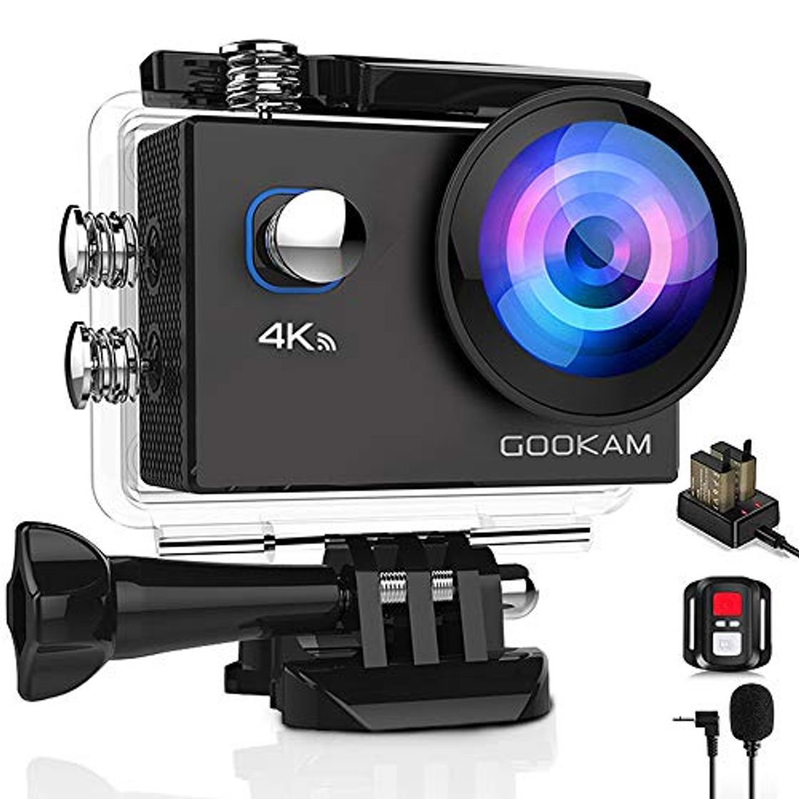 Product GOOKAM Cámara Deportiva 4K WiFi 20MP 170 Amplio ángulo