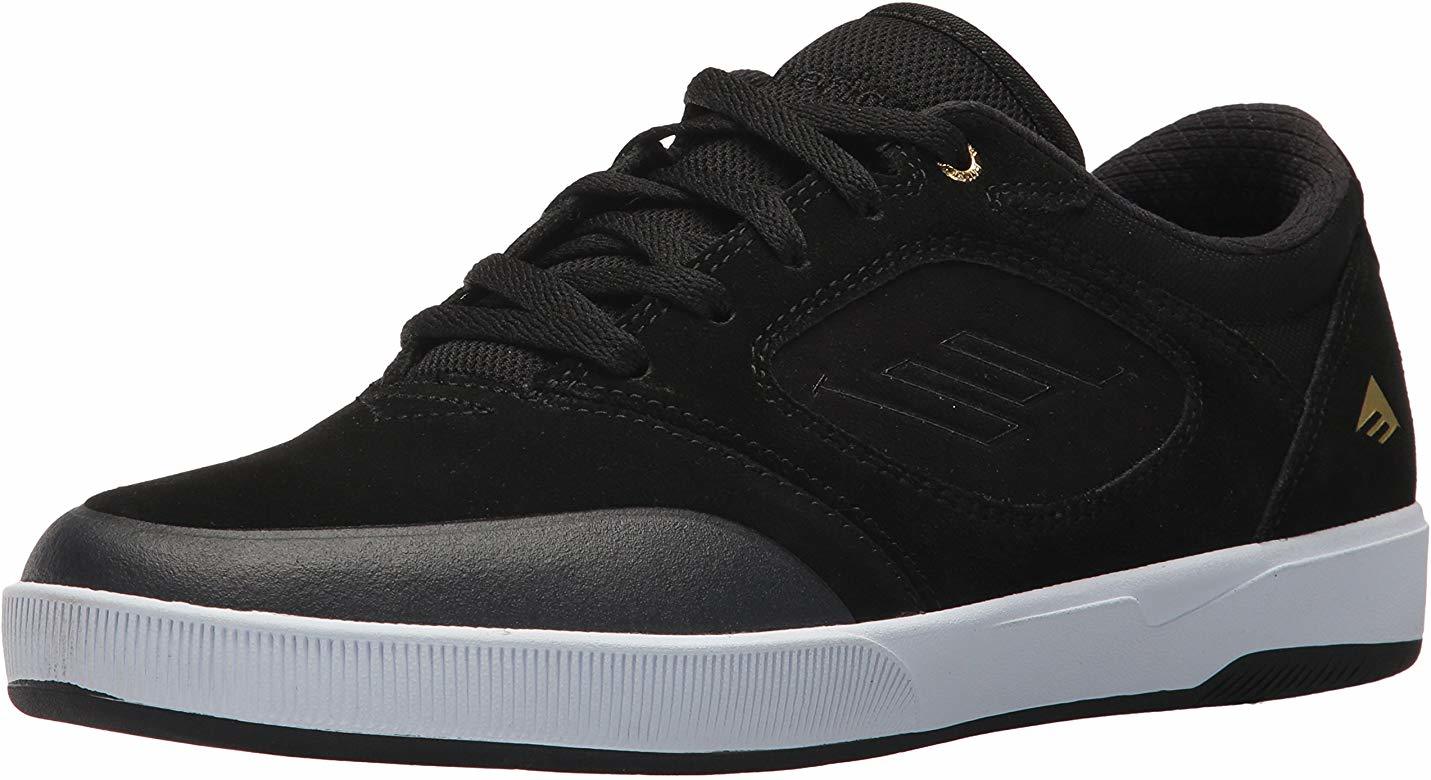 Fashion Emerica Zapatos Dissent Negro-Blanco-Oro