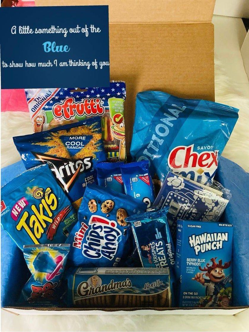 Social caja regalo azul