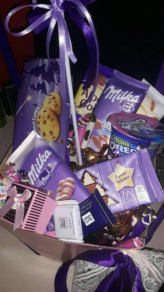 Social caja regalo violeta