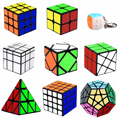 Products lunaoo Speed Cube Set Magic Cube 9 Piezas 2x2 3x3 4x4 Pyraminx