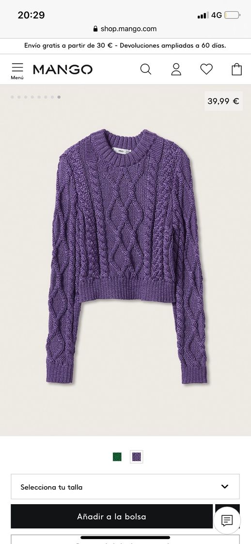 Fashion Jersey morado mango