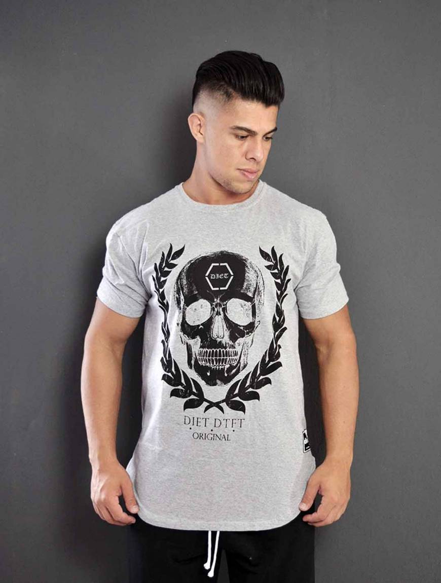 Products T-shirt cinza com caveira