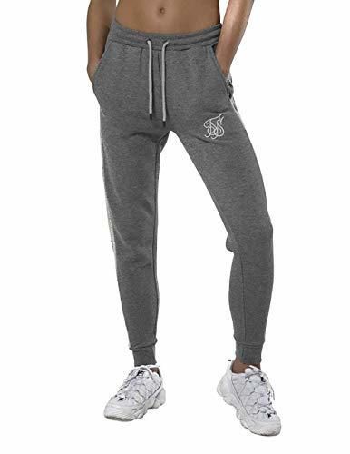 Pantalones Siksilk Embroidered Panel Jogger Gris XX-Small Gris