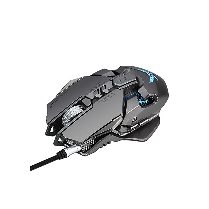 Docooler ZERODATE X300GY USB Ratón para Gaming Competitivo con Cable Juego Mecánico
