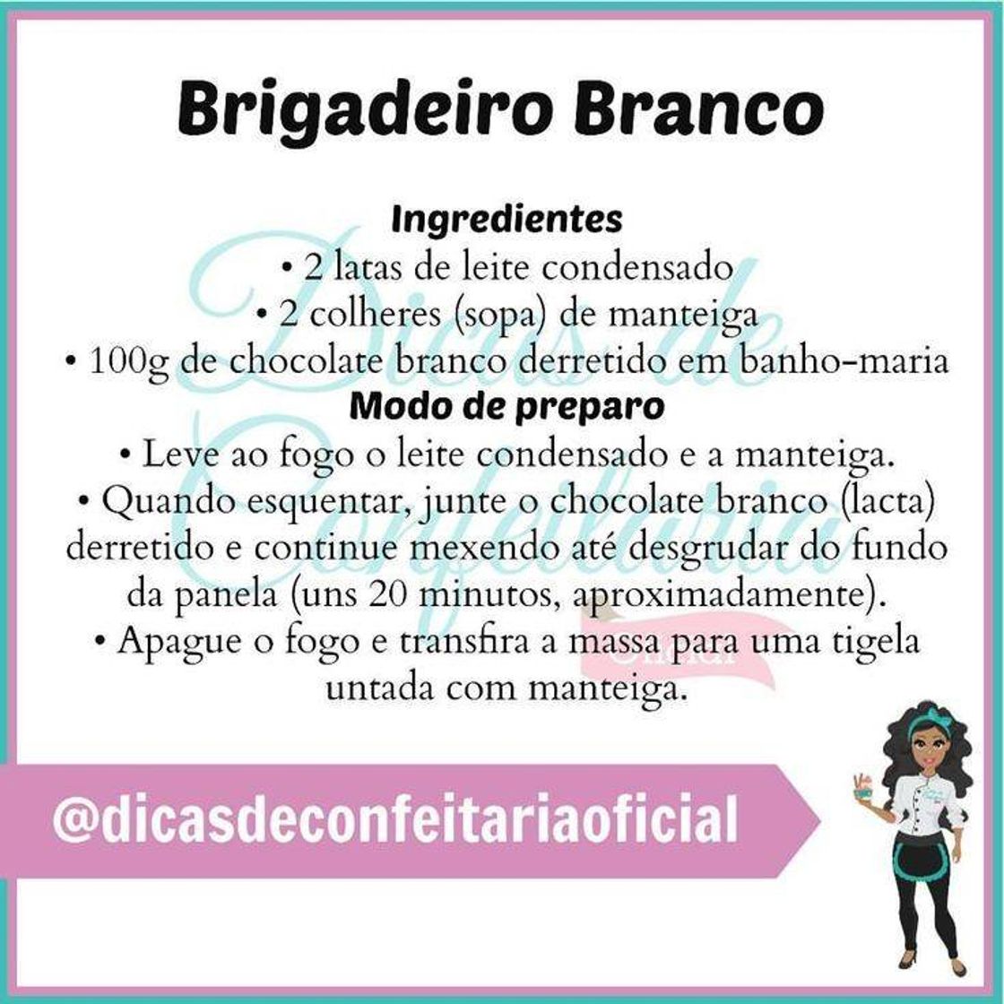 Fashion Receita de brigadeiro branco💙