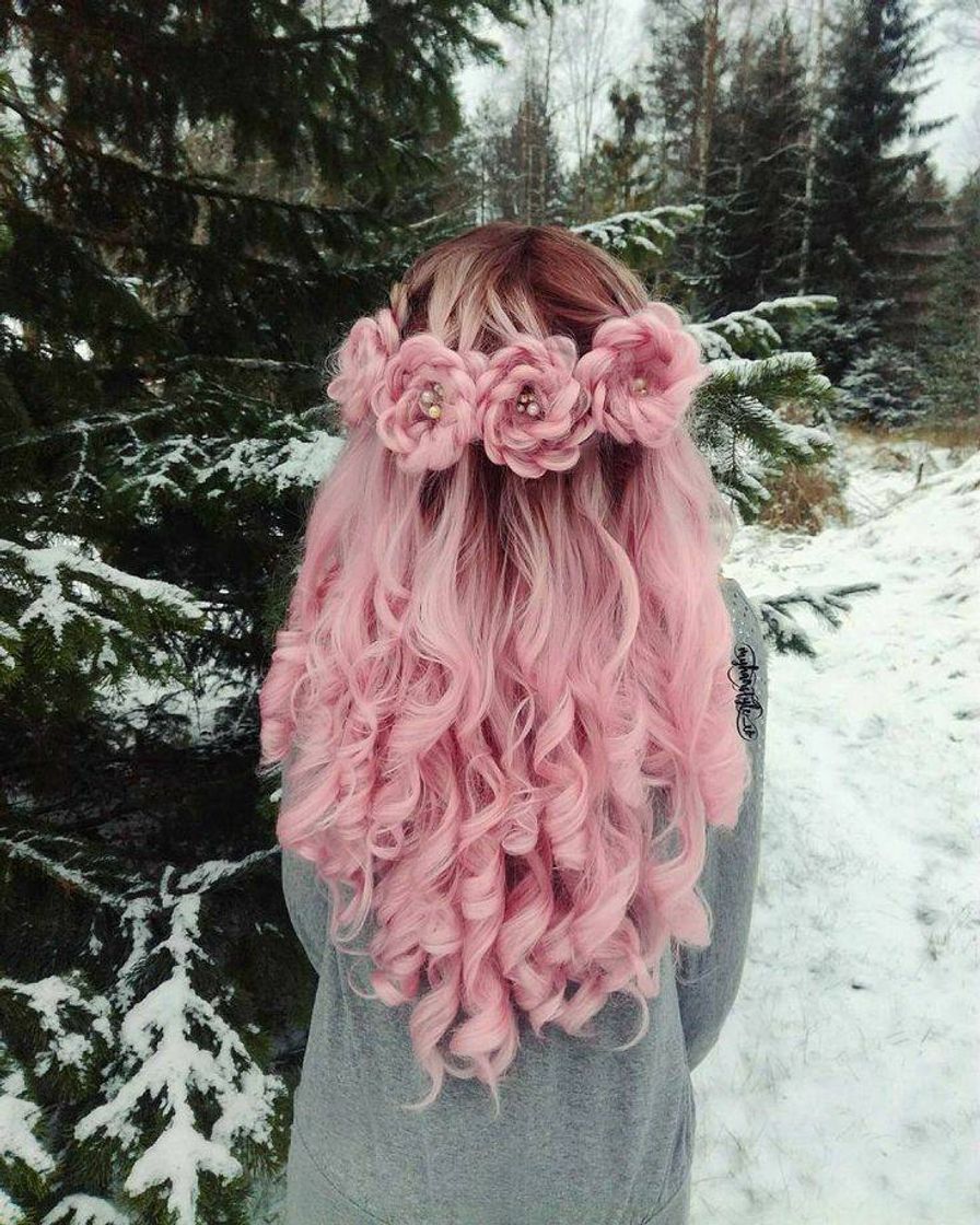 Fashion cabelo rosa 💗