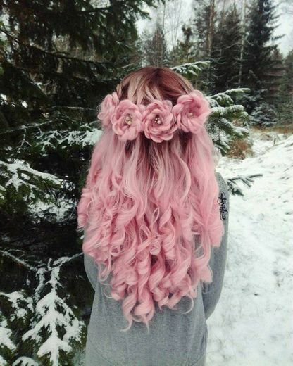cabelo rosa 💗