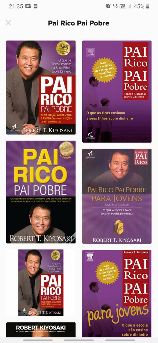 Libros LIVRO PAI RICO PAI POBRE 