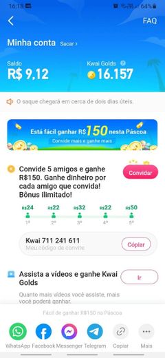 Kwai bônus de Páscoa está dando pra você 150 reais 